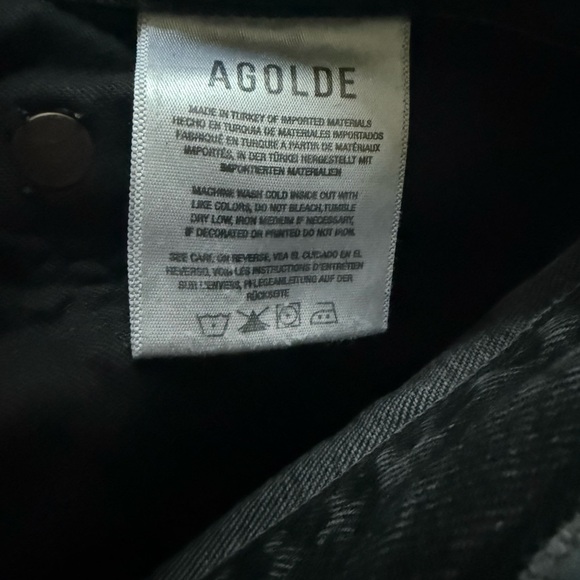 AGOLDE Low-Slung Baggy Jeans • Washed Black • Size 29 • Like New - Picture 6 of 8